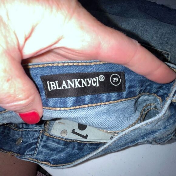 Blank NYC raw hem blue Jean skirt 29 - Picture 3 of 4